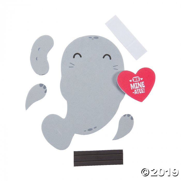 Valentine's Day Manatee Magnet Craft Kit (Per Dozen)