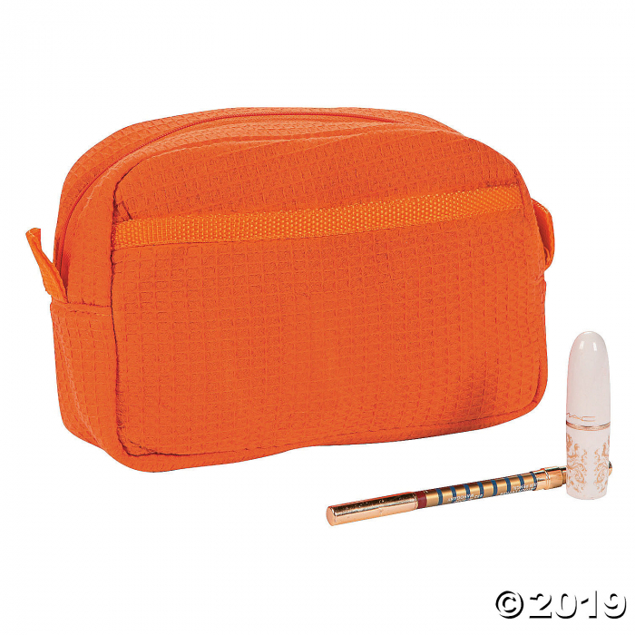 Orange Waffle Weave Makeup Bag (1 Piece(s))