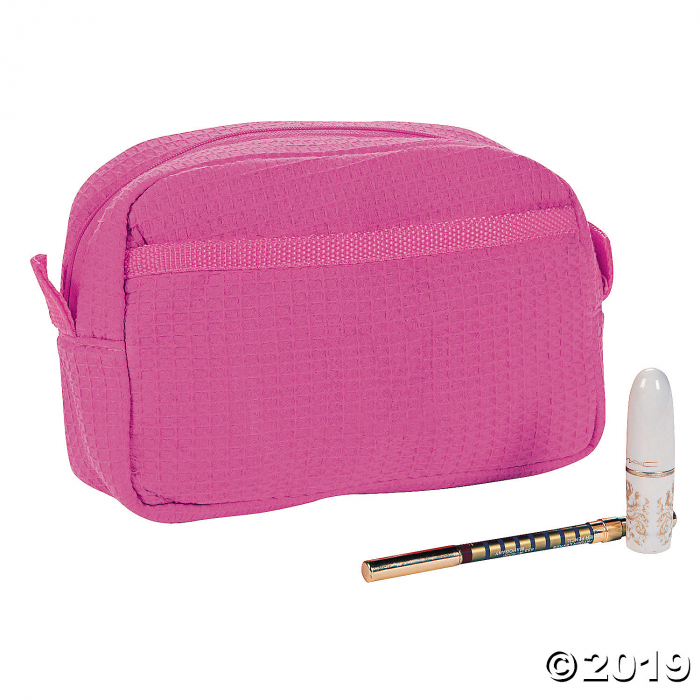 waffle weave cosmetic bag