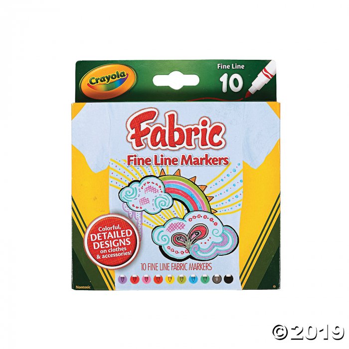 10-Color Crayola® Fabric Markers (1 Set(s))