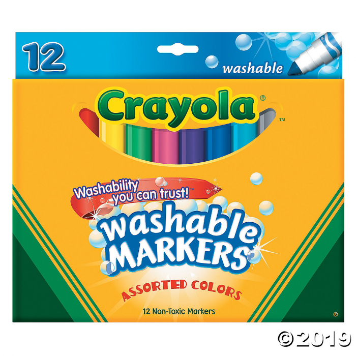 12-Color Bold Crayola® Cone Tip Washable Markers (1 Set(s))