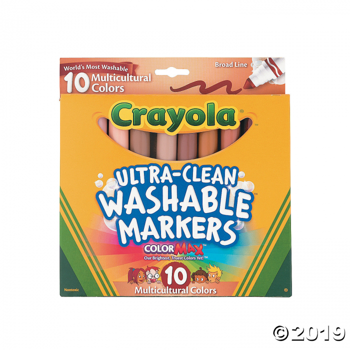 10-Color Multicultural Crayola® Ultra-Clean Washable Markers (1 Set(s))