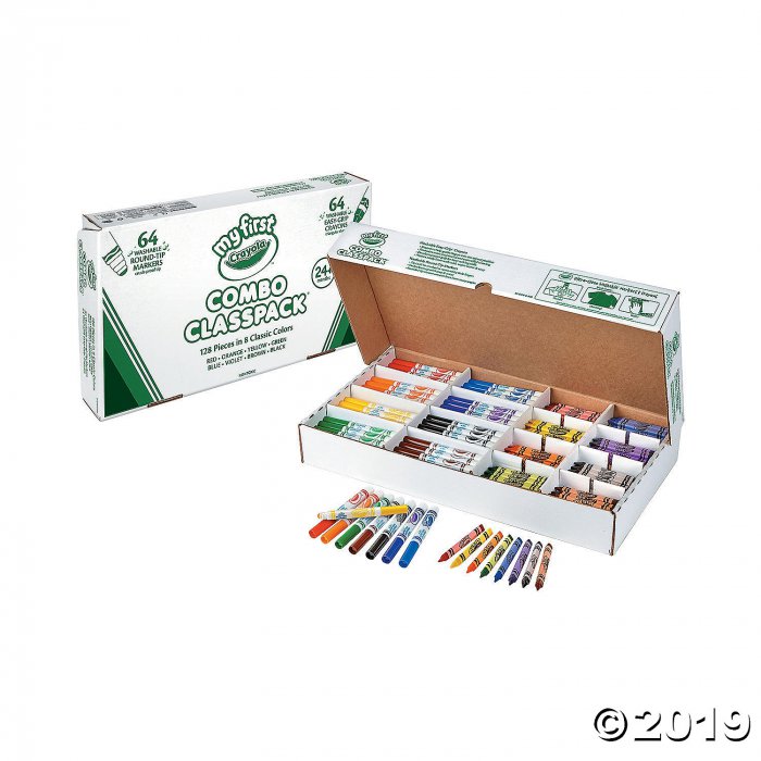 8 Color Crayola® My First Crayons & Markers Classpack® - 128 Pc