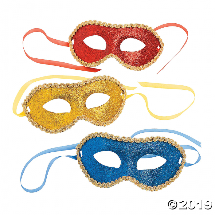 Glitter Mask Assortment (Per Dozen)
