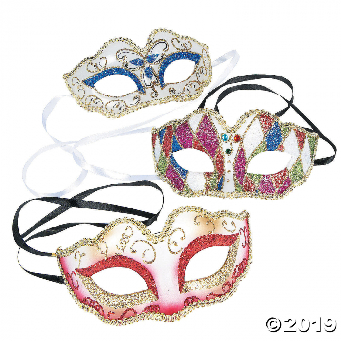 Colorful Masquerade Masks (Per Dozen)