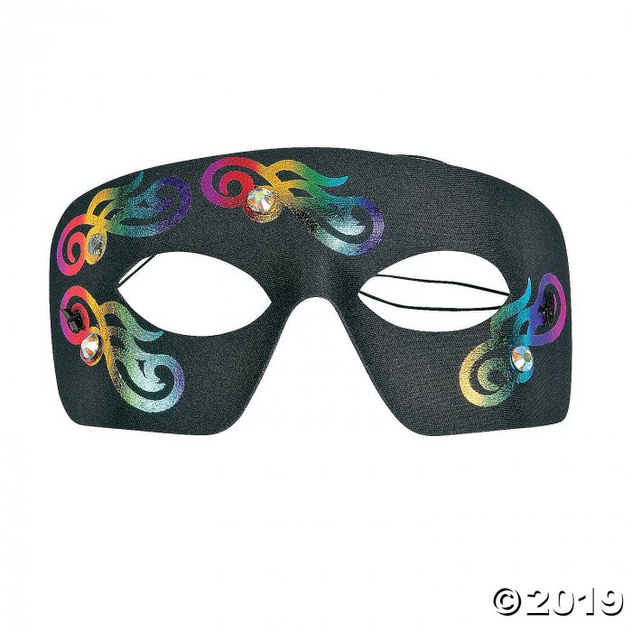 Mardi Gras Masks with Rhinestones (6 Piece(s))
