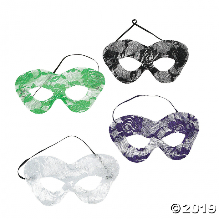 Mardi Gras Lace Masks (Per Dozen)