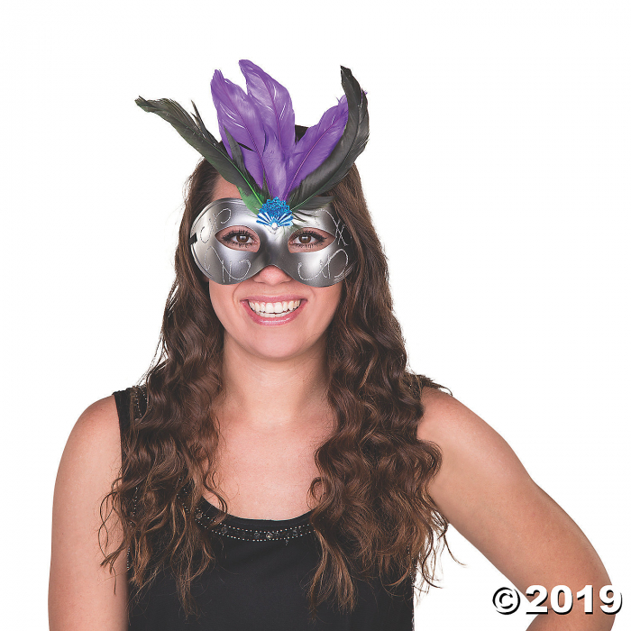 Feathered Masquerade Masks (Per Dozen)