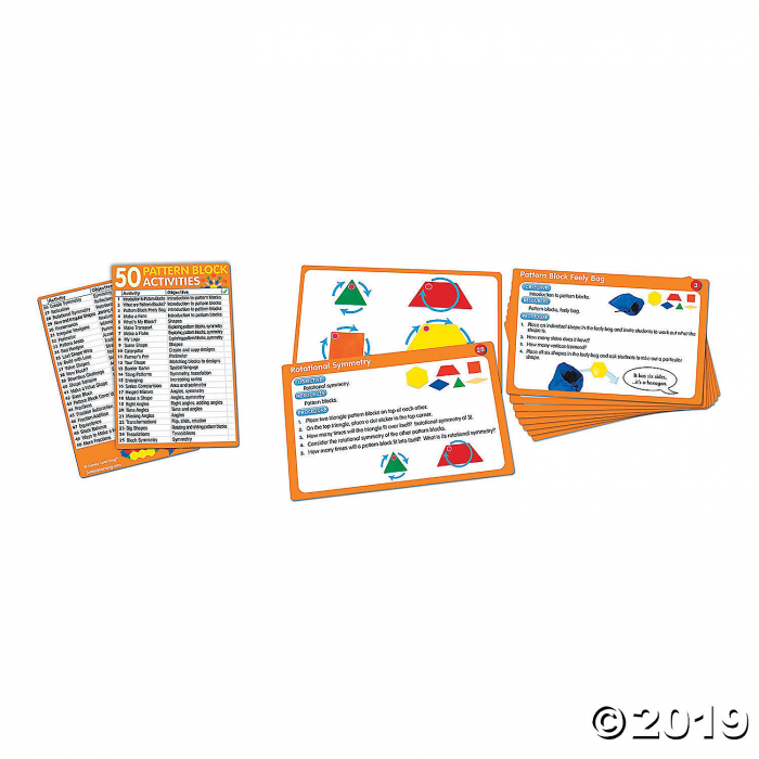 50 Pattern Block Activities (Activity Cards Set) (1 Piece(s))