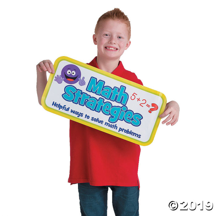 Jumbo Math Strategy Mini Bulletin Board Set (1 Set(s))