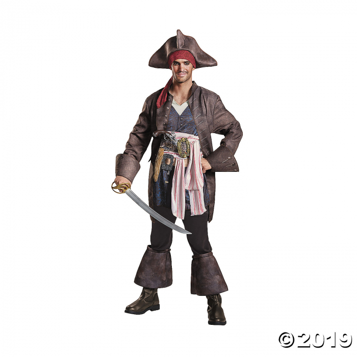 Men's Deluxe Pirates of the Caribbean 5 Captain Jack Costume - Large (1 Piece(s))