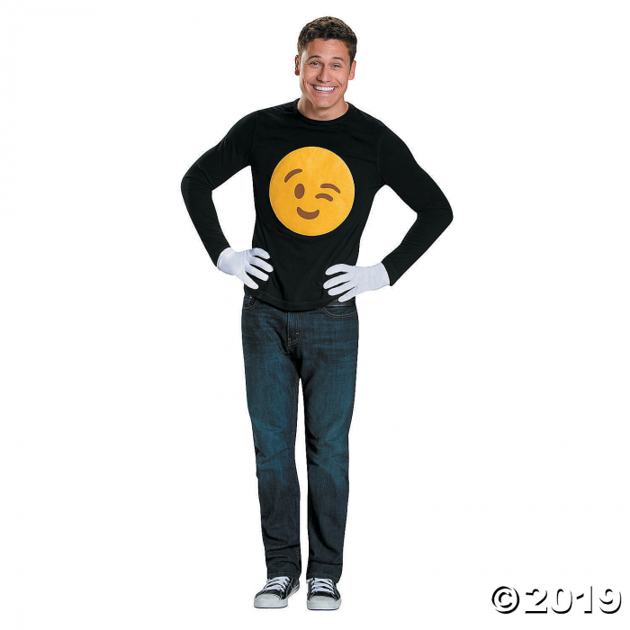 Adult's Emoji Wink Costume Kit (1 Piece(s))