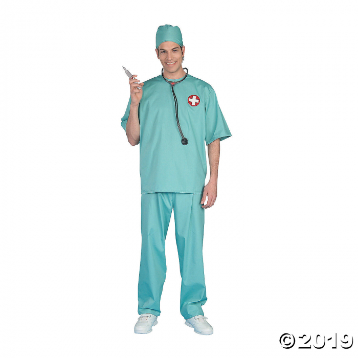 Men's Surgical Scrubs Costume - Standard (1 Piece(s))