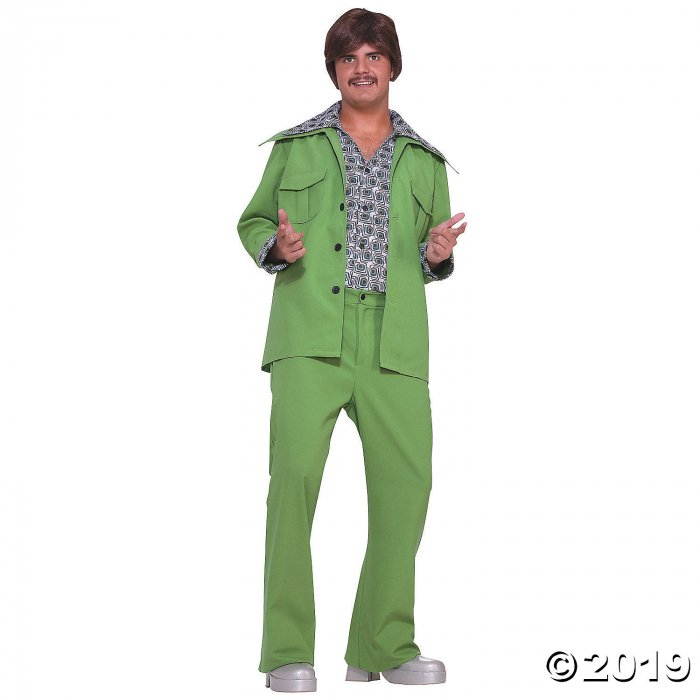 Men's Green Leisure Suit 70s Costume - Standard (1 Piece(s))
