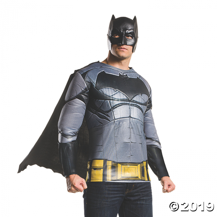 Men's Deluxe Muscle Chest Batman v Superman: Dawn of Justice Batman Costume Top - Standard (1 Piece(s))