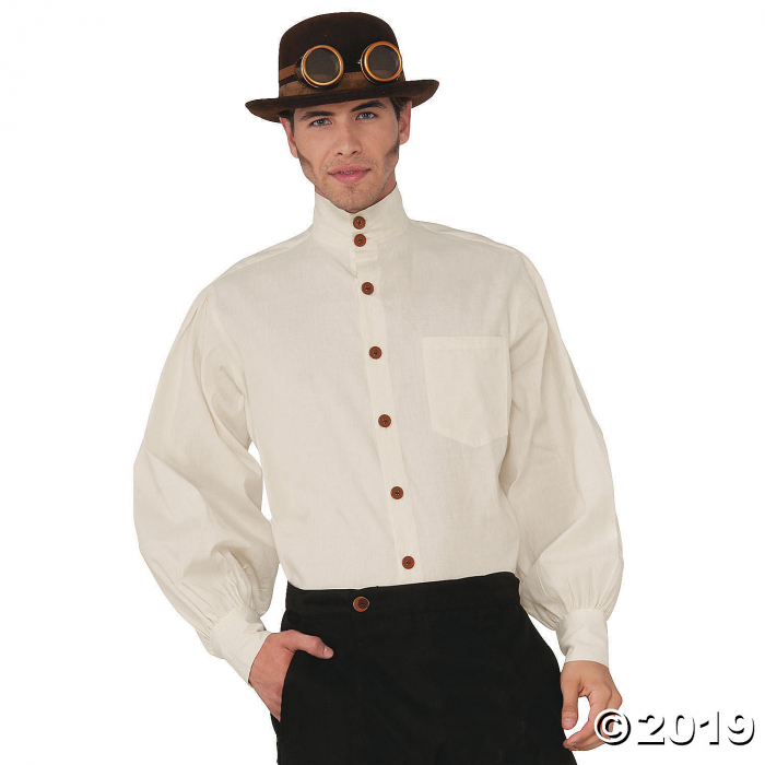 Men's Beige Steampunk Shirt (1 Piece(s))