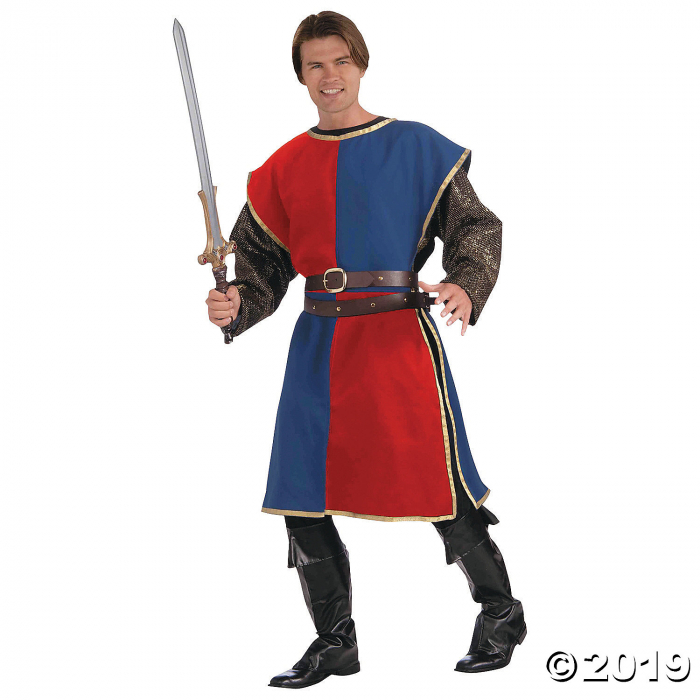 Adult's Blue & Red Medieval Tabard Costume (1 Piece(s))