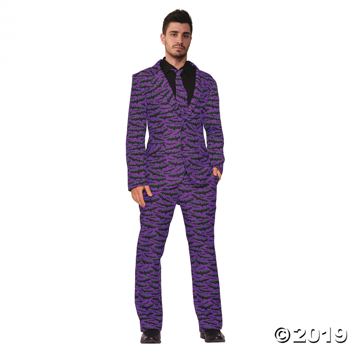 Men's Bat Suit and Tie Costume - Standard (1 Piece(s)) | GlowUniverse.com