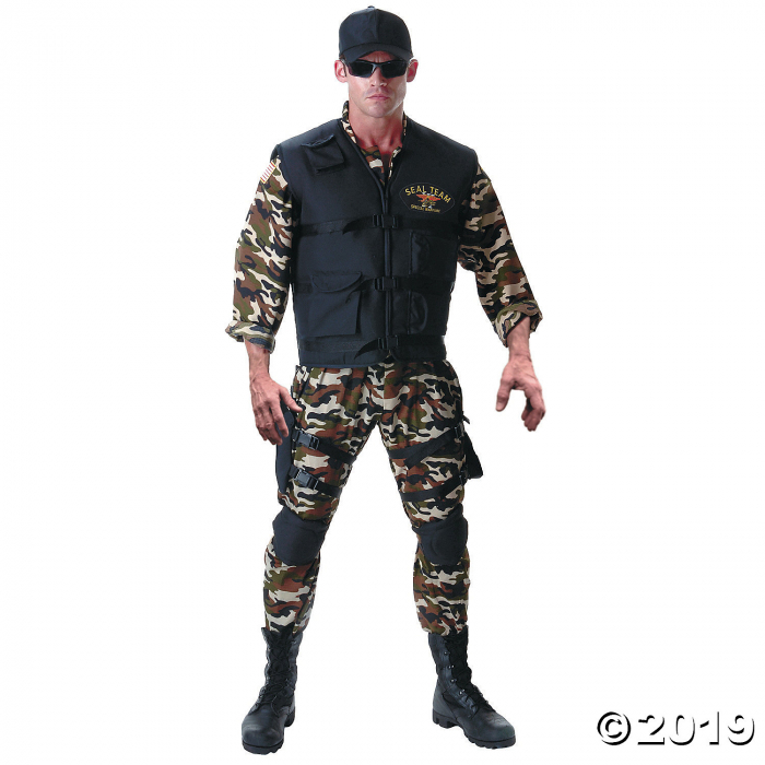 Men's Plus Size Seal Team Costume (1 Set(s))