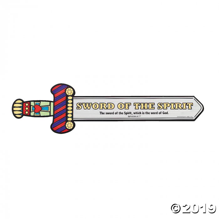 Color Your Own "Armor of God" Swords (Per Dozen)