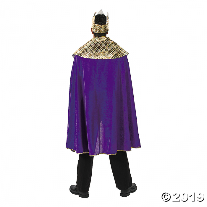 Men's Purple Wise Man's Cape with Crown Costume (1 Set(s ...