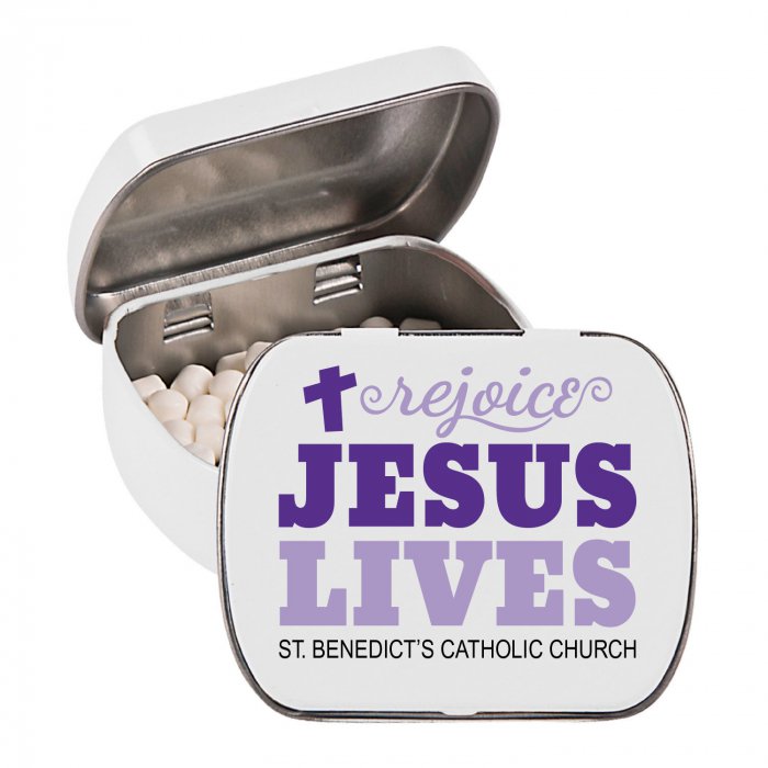 Personalized He Lives Mint Tins (24 Piece(s))