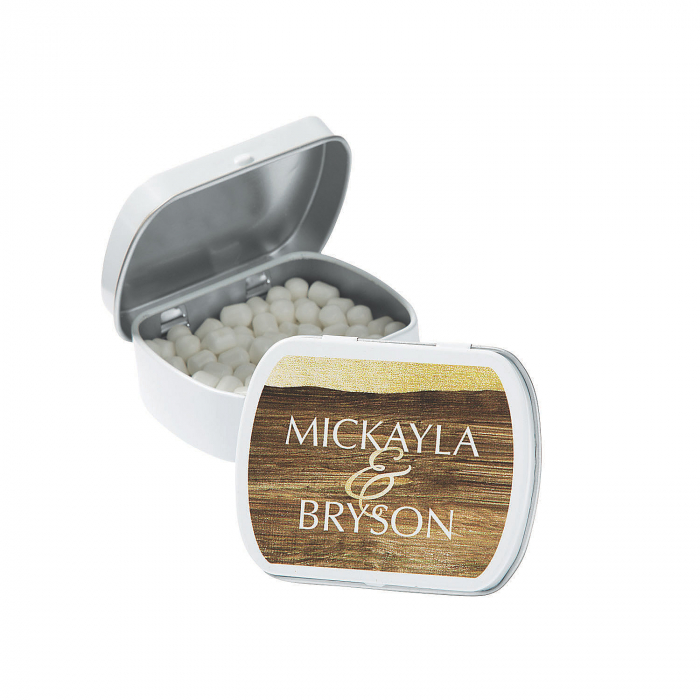 Personalized Rustic Chic Mint Tins (24 Piece(s))
