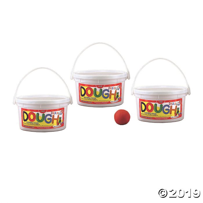 Hygloss® Dazzlin' Dough Tubs, Red, 9 lb. (3 lb(s))