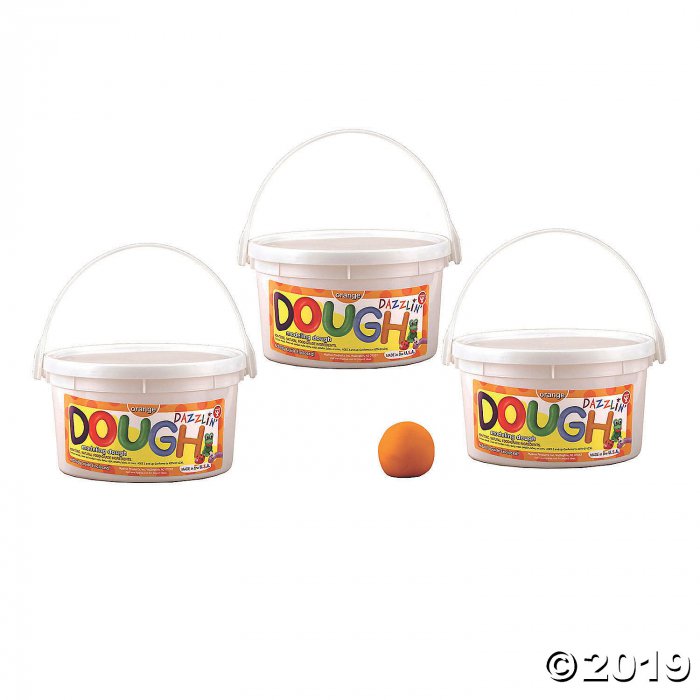 Hygloss® Dazzlin' Dough Tubs, Orange, 9 lb. (3 lb(s))