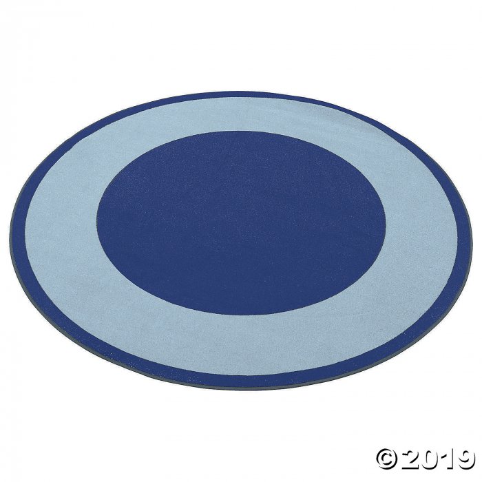 ECR4Kids Two-Tone Circle Area Rug - 6 Foot Round, Blue (1 Unit(s))