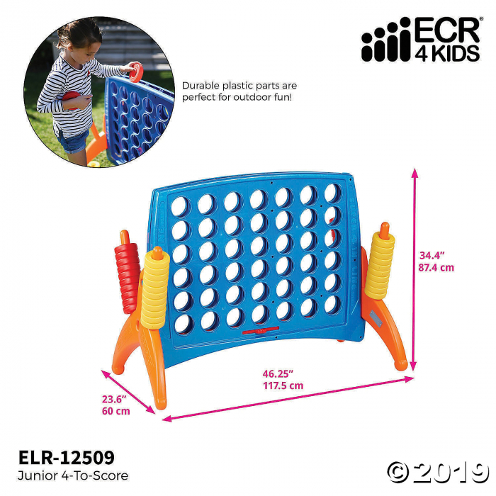 ECR4Kids Junior 4-to-Score Giant Game Set - Primary Colors (1 Unit(s))