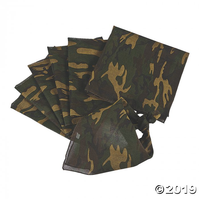 Camouflage Bandanas (Per Dozen)