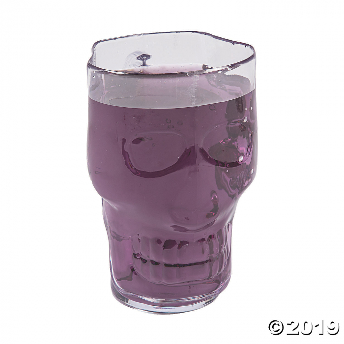 Clear Skull Plastic Mugs (Per Dozen)