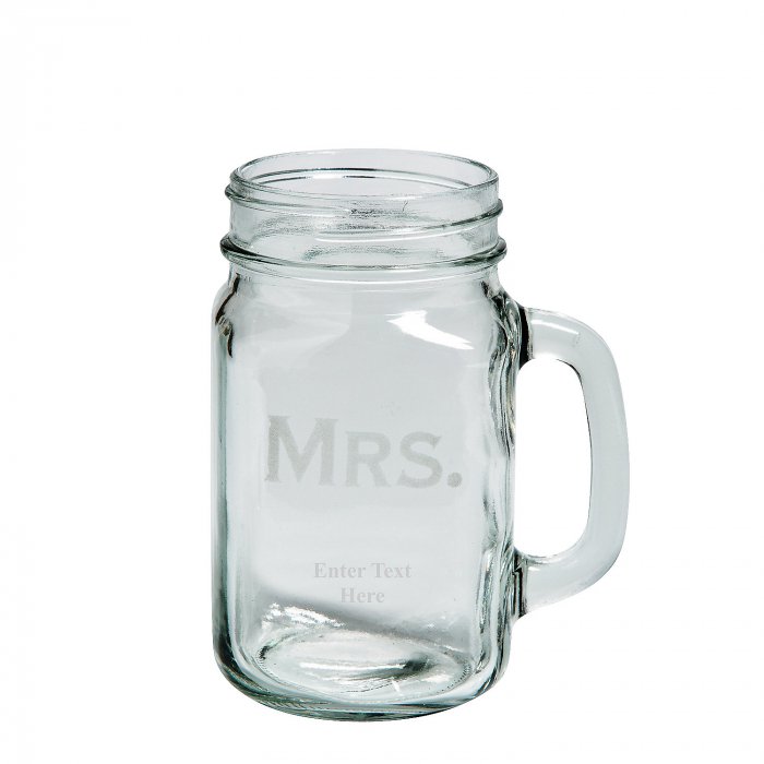 Mrs. Mason Jar Personalized Glass Mug (1 Piece(s))