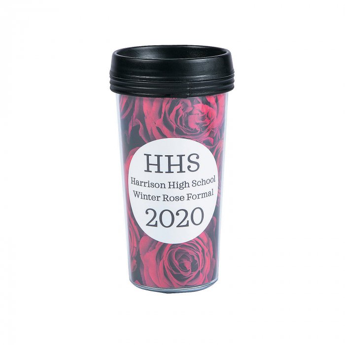 Personalized Rose Travel Mug (1 Piece(s))