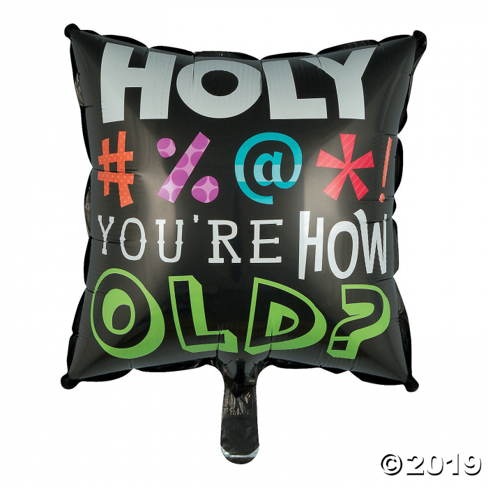 Holy Bleep Birthday Mylar Balloon (1 Piece(s))