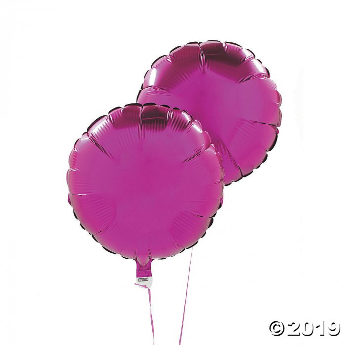 Hot Pink Round Mylar Balloons (1 Set(s))