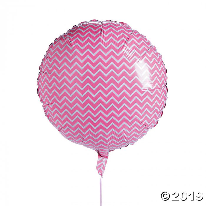 Pink Chevron Mylar Balloon (1 Piece(s))
