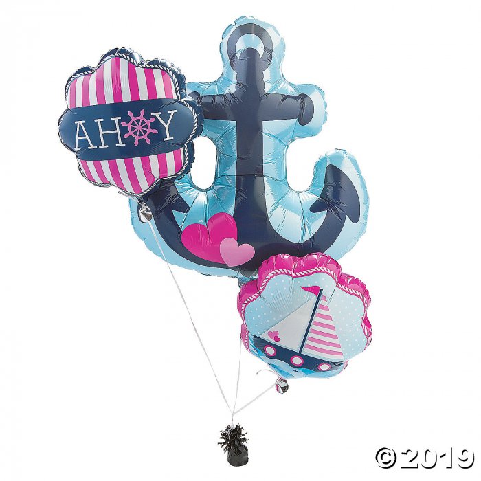 Nautical Girl Mylar Balloons (1 Set(s))