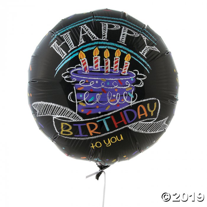 Birthday Chalk Metallic Mylar Balloon (1 Piece(s))