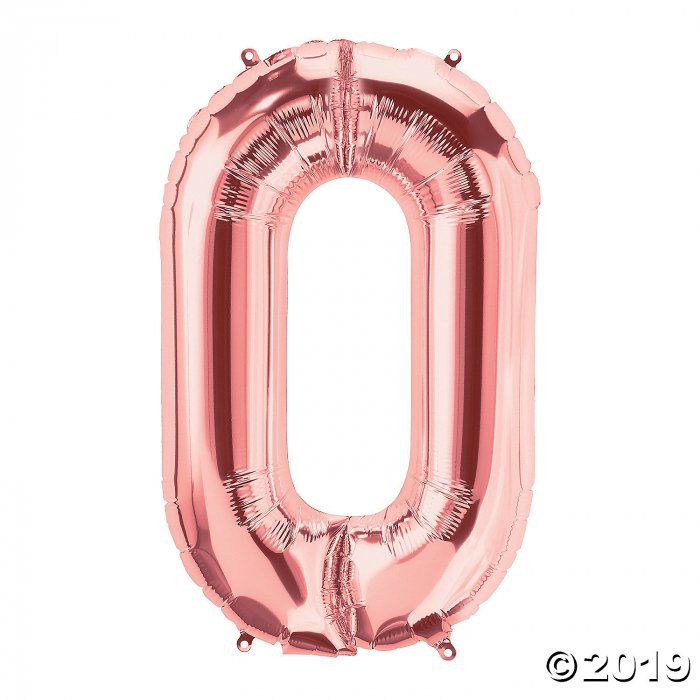 O Rose Gold Letter Mylar Balloon (1 Piece(s))