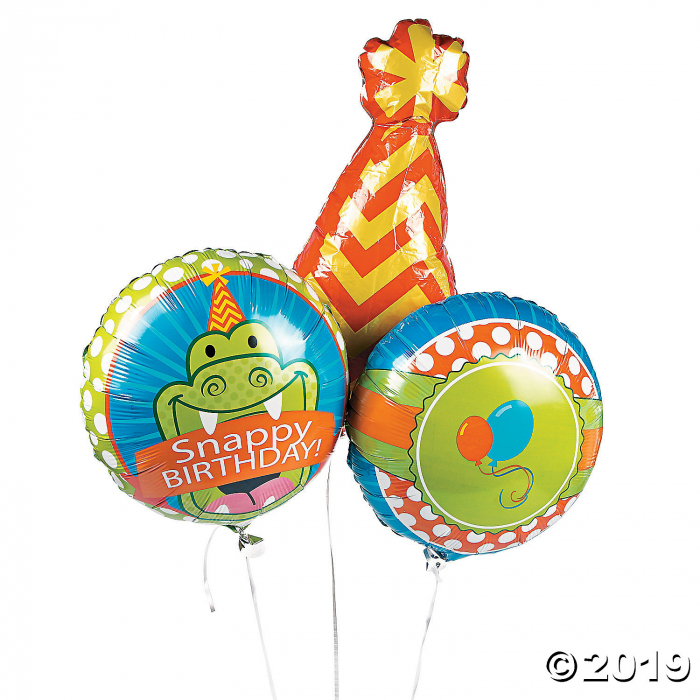 Happy Snappy Birthday Alligator Mylar Balloons (1 Set(s)) Happy Snappy Birthday Alligator Mylar Balloons (1 Set(s))