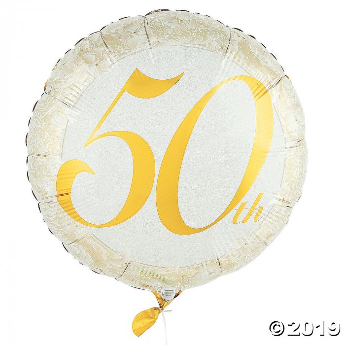 50th Anniversary Mylar Balloon (1 Piece(s))