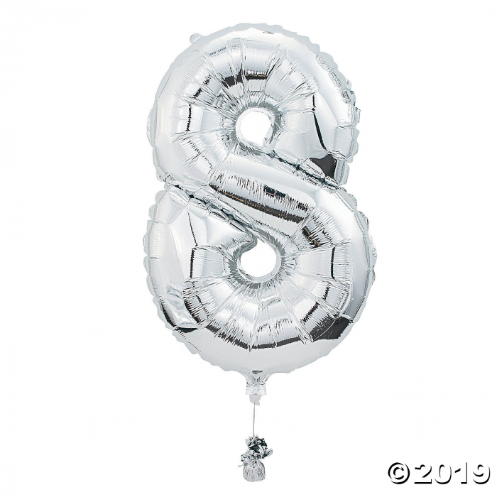 8 Shaped Number Mylar Balloon