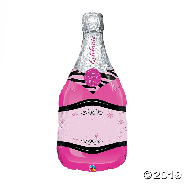 Celebrate Pink Bubbly Wine Mylar Balloon (1 Piece(s))