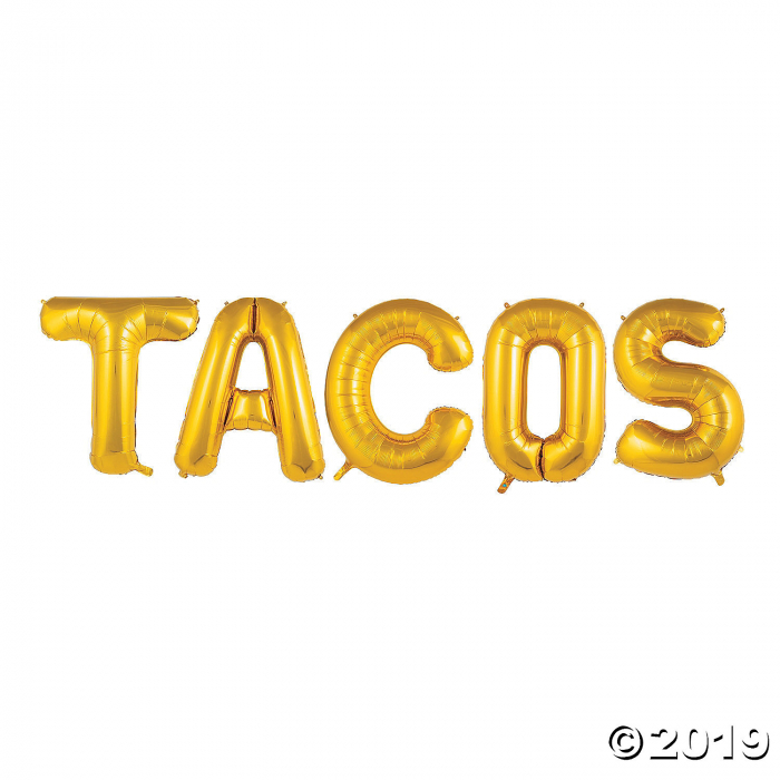 Fiesta Taco Mylar Balloons (1 Set(s)) Fiesta Taco Mylar Balloons (1 Set(s))