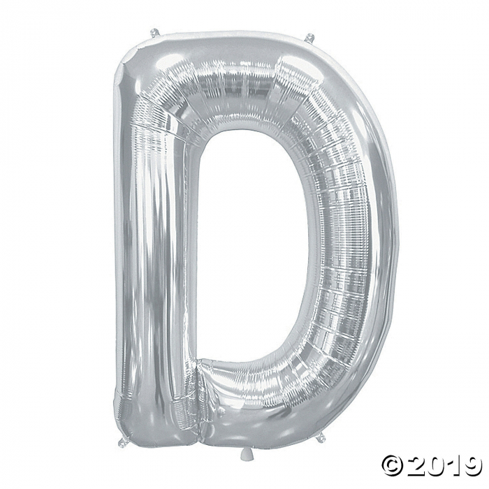 D Silver Letter Mylar Balloon (1 Piece(s))