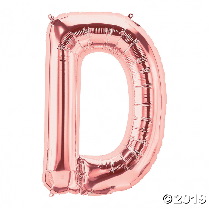 D Rose Gold Letter Mylar Balloon (1 Piece(s))