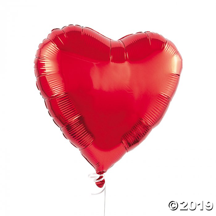 Red Heart Mylar Balloons (Per Dozen)