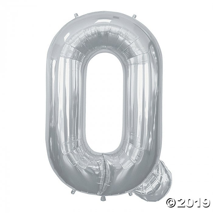 Q Silver Letter Mylar Balloon (1 Piece(s))